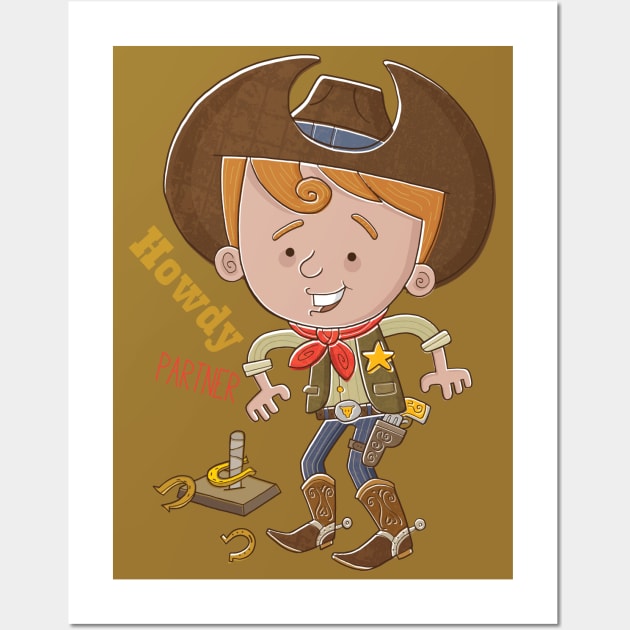 Howdy Partner Wall Art by vaughanduck